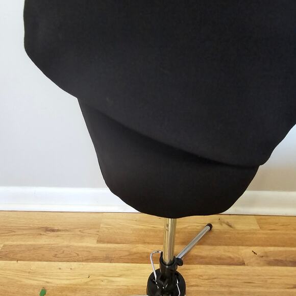 Ralph Lauren Black V Neck Body Con Dress w/Asymmetrical Hemline Size 10 - Picture 3 of 7